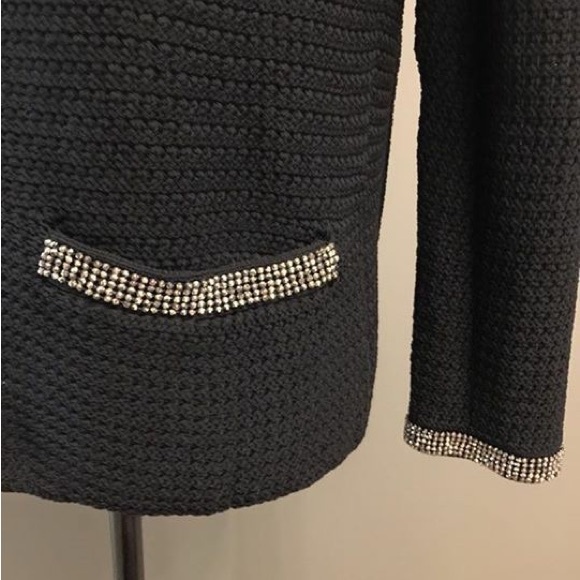 ❌SOLD❌New Maje Black Knit Sweater w/ Rhinestones Size 1 - Picture 4 of 4